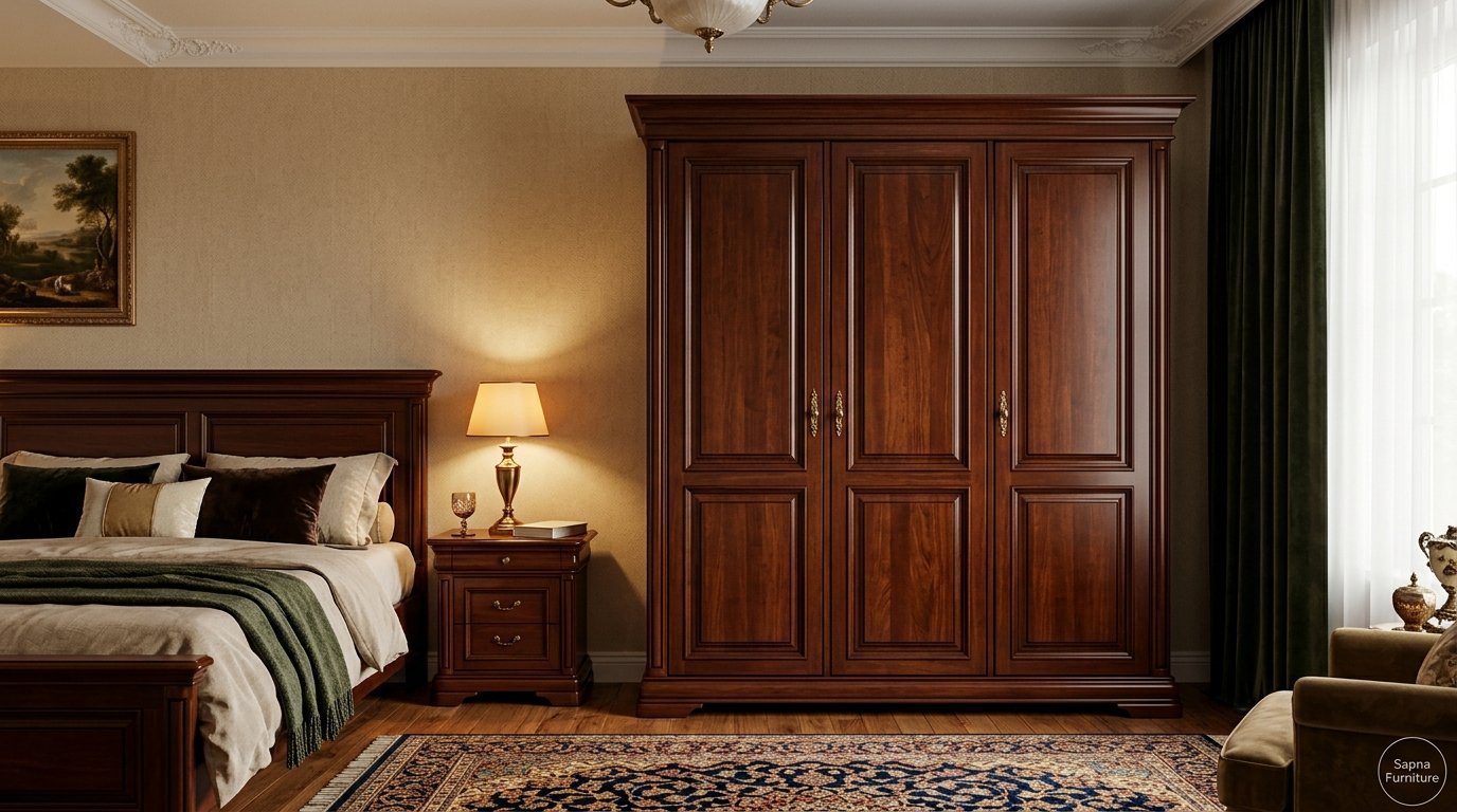 Royal 3-Door Wooden Wardrobe